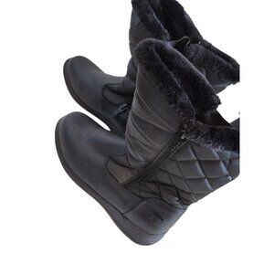 Women's Black Totes High Boots Fur 7W